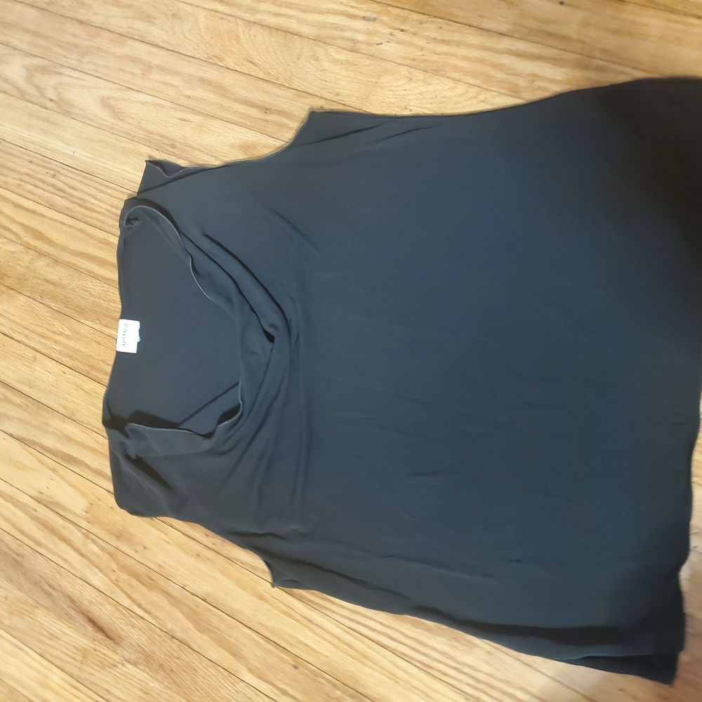 Armani Collezioni Made In Italy Vintage Elegant Black Women's Top Sz M - Picture 2 of 12